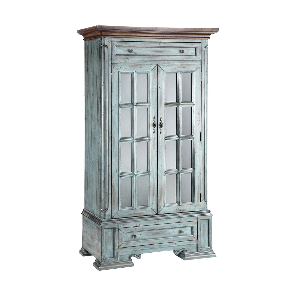 Hartford 2 Door 2 Drawer Cabinet With 3 Inner Shelves In Moonstone