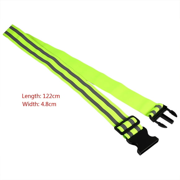 High Visibility Strap, Adjustable Safety Belt Elastic Hi Vis Shoulder Mens Waist 47 Inch For Outdoor Sports High Visibility Reflective Gear