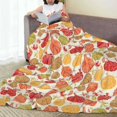 thumbnail image 6 of Honeii Cute Colorful Pumpkins Print Fleece Blanket - Throw Blanket for Bed, Sofa, Couch, Camping, and Travel , Microplush Ultra Soft Warm Blanket-40"x30", 6 of 7