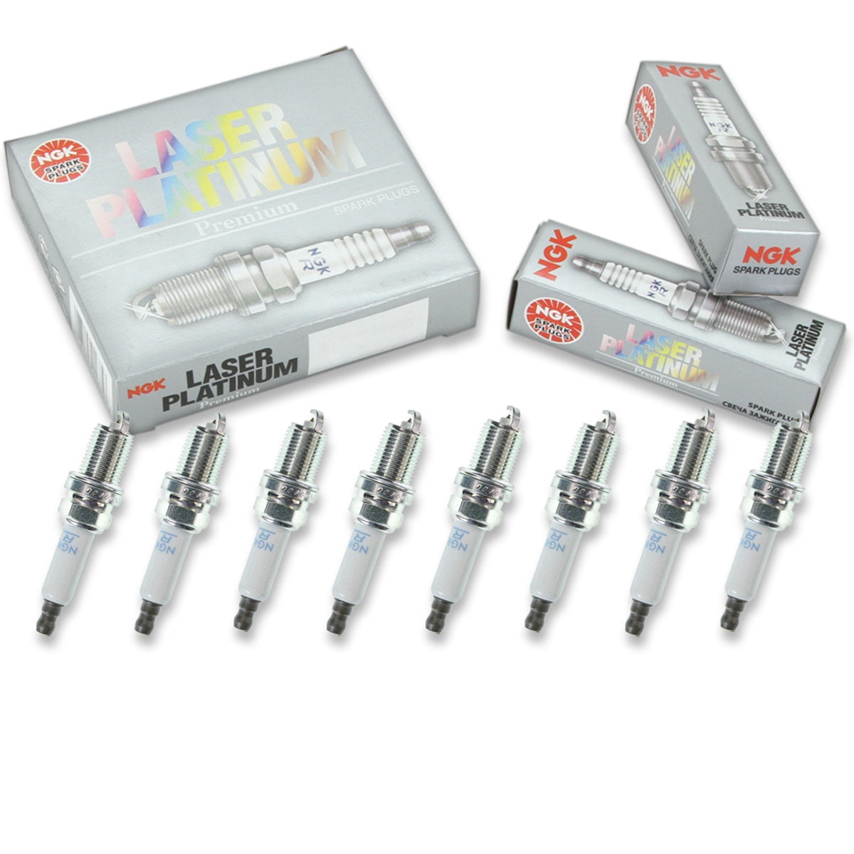 8 pc NGK 5757 Laser Platinum Spark Plugs for 101 905 611 A FR7KPP332U Ignition Wire Secondary Fits select: 2009-2012 AUDI Q5, 2008-2010 AUDI A5