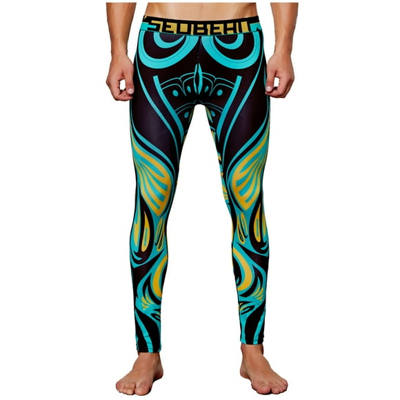 RKSTN Pants for Men Fall Print Cotton Breathable Sports Leggings Thermal Long Johns Underwear Pants Loose Trousers Straight Leg Pants