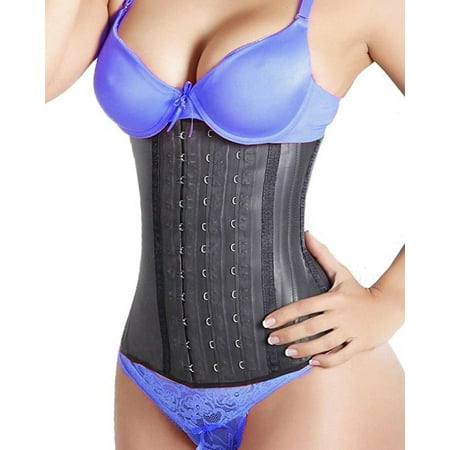 Slimbelle Women S Latex Hot Sweat Sauna Suit Waist Trainer Vest Adjustable Waist Trimmer Belt Tank Top