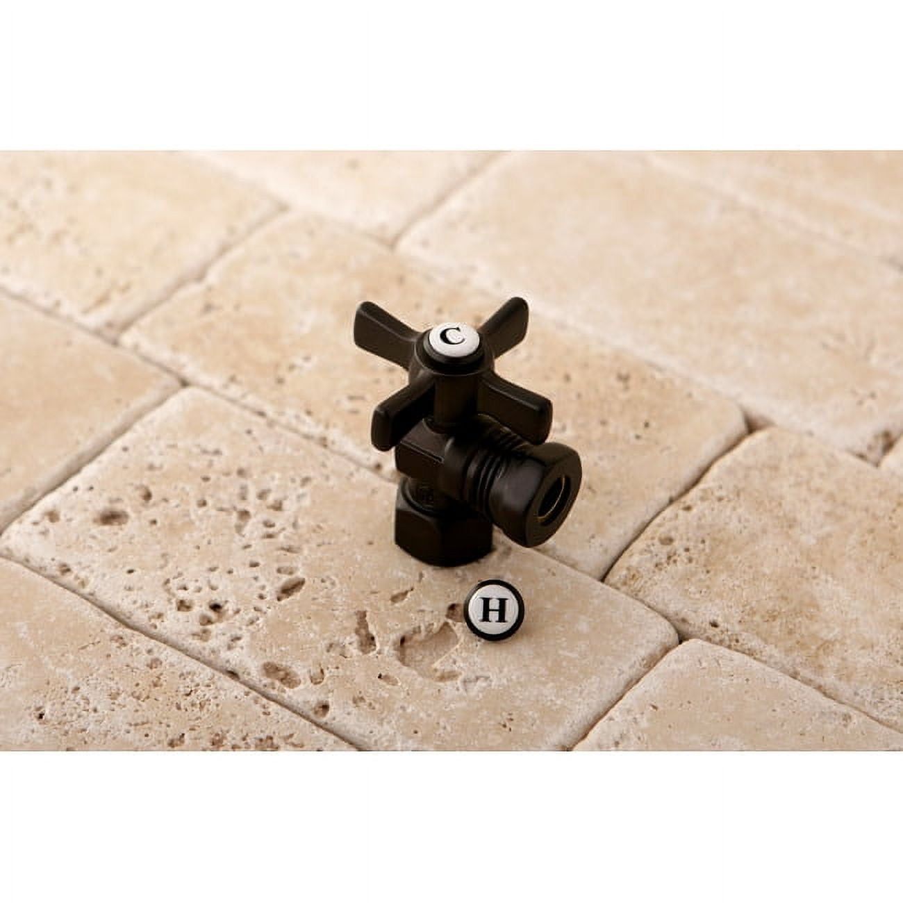 Kingston Brass CC44101 1/2" FIP x 1/2" or 7/16" Slip Joint Angle Stop Valve, Polished Chrome