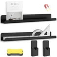 thumbnail image 3 of 2Pcs Magnetic Book Shelf for Whiteboard Acrylic Magnetic Book Holder with Blackboard Eraser and Pen Container Magnetic Floating Book Display Shelf Reusable Magnetic Shelves for Whiteboard, 3 of 11
