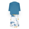 thumbnail image 5 of Babysbule Womens Summer Dresses Two-Piece Women's Summer Printed V-Neck Elegant A Line Tank Dress And Half Sleeve Cardigan Tops Set Suit, 5 of 5