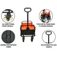 thumbnail image 6 of SEGMART Collapsible Wagon Cart with Wheels, Heavy Duty Utility Cart with All-Terrain Wheels, Portable Garden Cart for Garden, Beach, Lawn, TR28, 6 of 8