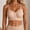 Beige, variant on Women's Seamless Bra, Polyamide Spandex Mixed Fabric Front Zipper Detachable Straps for Daily Comfort Wear