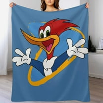 Woody Woodpecker Blanket Super Soft Cozy Warm Plush Throw Blanket for Boys Girls Kids, Lightweight Fuzzy Flannel Blankets for Couch Sofa Bed Travel Camping Gifts 60"x50"
