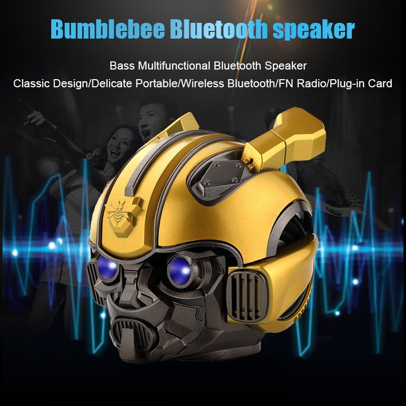 Transformers Bumblebee Helmet Wireless Bluetooth 5.0 Speaker With Fm Radio Suppo 