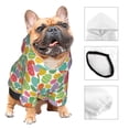 thumbnail image 3 of Fotbe colorful easter eggs Sudadera con Estampado para Perros Pequeños – Suéter con Capucha para Mascotas, Tela Suave de Forro Polar con Bolsillo-Medium, 3 of 7