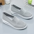 thumbnail image 6 of Women Shoes Slip On, Walking Shoes Women Slip On, Orthopedic Walking Shoes for Women, Slip-On Light Air Cushion Mesh Up Stretch Platform Orthopedic Sneakers for Arch Support, Gray 9.5, 6 of 8