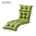 thumbnail image 3 of Greendale Home Fashions Summerside Green 72 x 22 in. Outdoor Chaise Lounge Chair Cushion, 3 of 8
