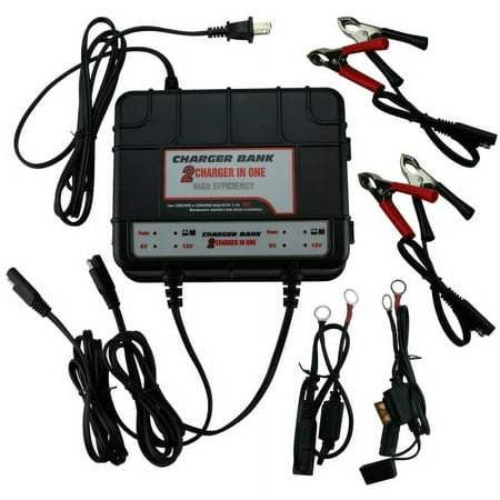 Advanced Dual Bank Battery Charger - 6V & 12V, AGM/SLA, 5A - Intelligent Charge & Protect