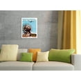 thumbnail image 4 of Belgium (Belgien) - Belgian Congo (Belgisch Kongo) - South Africa (Südafrika) - Sabena - Vintage Airline Travel Poster by Marcel Cros c.1950 - 8 x 12 inch Vintage Wood Art Sign, 4 of 4