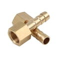 thumbnail image 3 of 6mm Hose ID x 1/8" NPT Female Pipe Car Brass Hose Tail Barb Fitting Connector for Joiner Air Water Fuel Pipe - 5pcs, 3 of 6