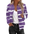 thumbnail image 3 of Bovemsi Bomber Jackets for Women Jacket 2025 Causal Zip Up Coats Long Sleeve Stand Collar Fall Lightweight Outerwear Tops Light Jackets, 3 of 6
