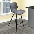 thumbnail image 4 of Armen Living Zurich 26" Counter Height Metal Barstool in Vintage Pu and Black Metal Finish, 4 of 5