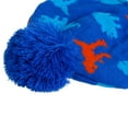 thumbnail image 4 of Dyfzdhu Children Woolen Hat Dinosaur Pattern Boys Girls Thermal Knitted Cap Blue, 4 of 7