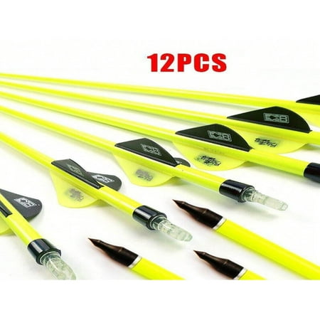 QUTETN SMART TREE 12Pcs Archery Carbon Hunting Target Arrows 30" SP500 For Compound/Recurve Bow US