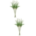 thumbnail image 6 of Hemoton 2pcs 10 bundles of Simulated Lily of The Valley Stems Plant Fake Flower Ornament Wedding Decors, 6 of 8