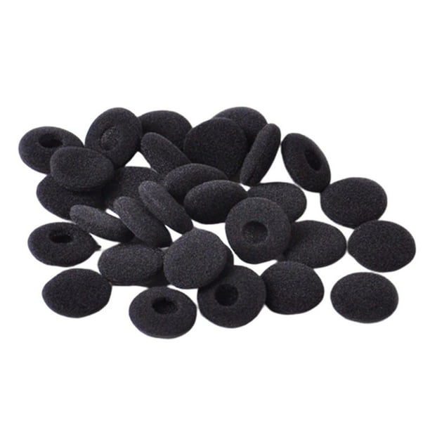 Almohadillas para auriculares de esponja de 18 mm, 16 piezas de espuma de repuesto, cubierta para auriculares en oreja, color negro perfke Almohadilla de repuesto para auriculares