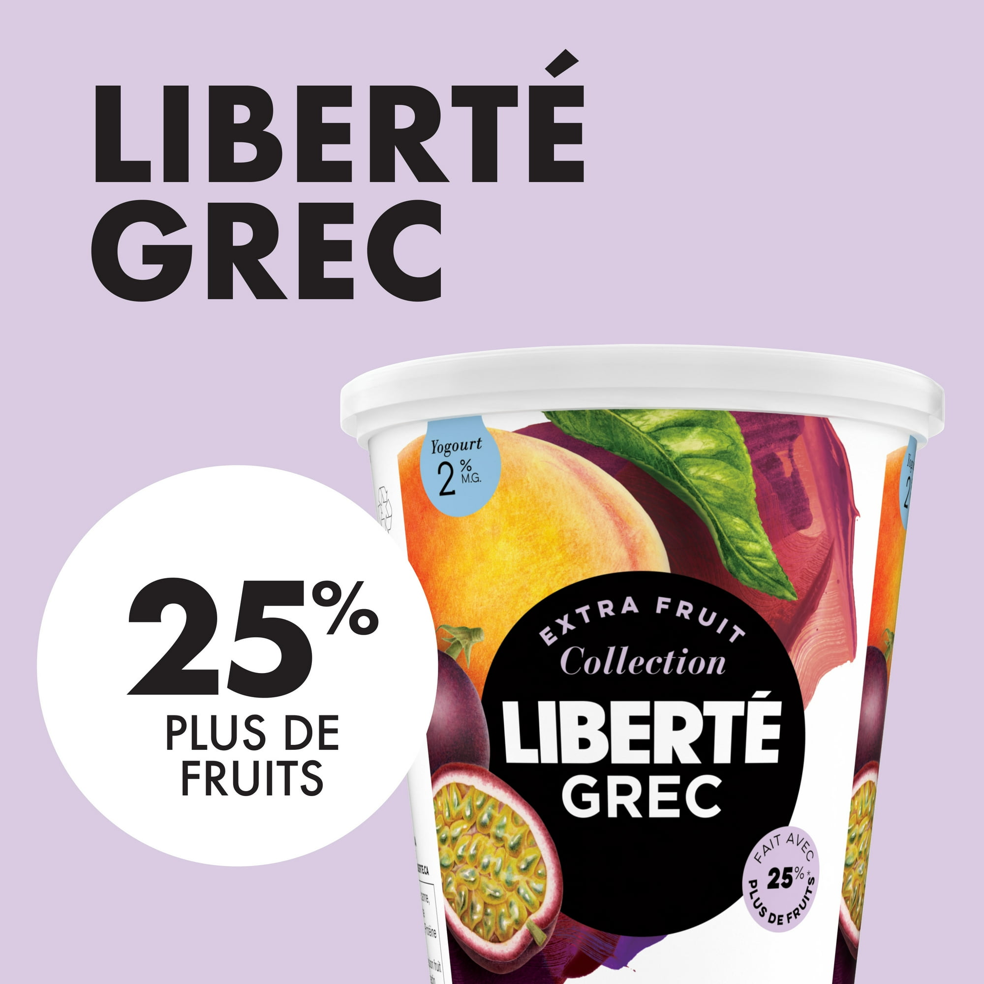 Liberté Greek 2% Peach Passion Fruit, 650 g - Walmart.ca