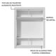thumbnail image 5 of Ropero Closet Madesa Denver 2 Puertas Corredizas con Espejo con Pies Blanco, 5 of 7