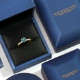 thumbnail image 5 of Gem Stone King 10K Two Tone Gold Blue Moissanite and Lab Grown Diamond Engagement Ring for Women | 1.20 Cttw | Round 6.5MM | Gemstone Birthstone | Size 6, 5 of 6