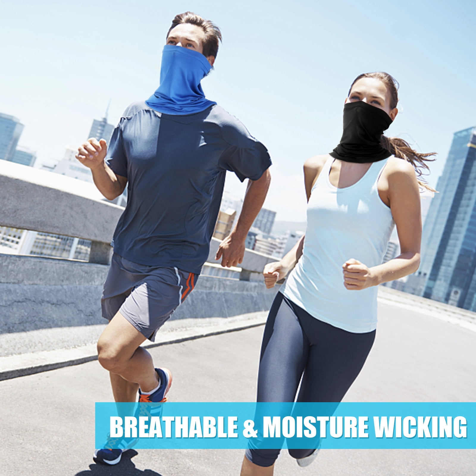 Finvizo 4 Pack Neck Gaiter Face Covering Gator Mask Bandana Cooling Mask for Outdoor Protection