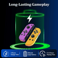 thumbnail image 2 of Switch Controller for N-Switch,Wireless Controllers (L/R) With LED Support Vibration/WakeUp Function/Motion Control Purple,Yellow, 2 of 7
