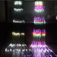 thumbnail image 2 of Luces de agua LED, luces de cortina de estrellas, iluminación exterior navideña, proyecto de luces, cadena de luces, decoración navideña, luces de cascada de agua, 2 of 6