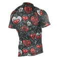 thumbnail image 2 of joogoo Hearts Roses Flower Men's Cycling Jerseys Mountain Bike Short Sleeve Tops M, 2 of 7