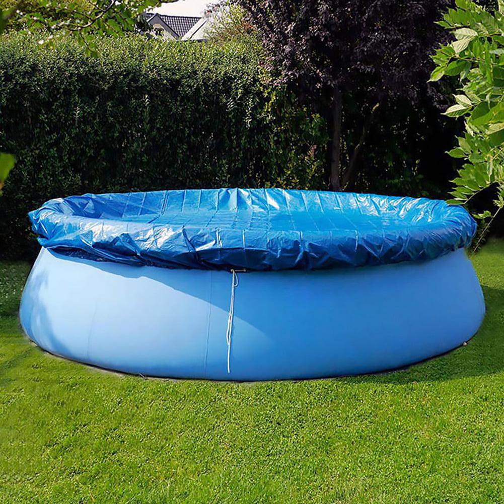 4FT Pool Covers for Round Above Ground Inflatable Swimming Pool,Spend More Time Swimming in Pool Summer and Less Time Cleaning OLOPE Dust Pool Cover Protector Solar Cover for Round Frame Pools 