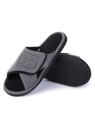 mens velcro slippers size 14