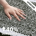 thumbnail image 4 of PABUBE Bathroom Rug, Soft Absorbent Bathroom Mat and Bath Mat, Premium Microfiber Shag Bath Rug Machine Washable (20"x29",Black and White), 4 of 10