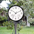 thumbnail image 4 of 12 Inch Indoor/Outdoor Waterproof Wall Clock, Outdoor Clock with Thermometer and Hygrometer Combo, Retro Round Silent Battery Operated Wall Clock for Patio Home Bathroom Porch Pool, 4 of 5