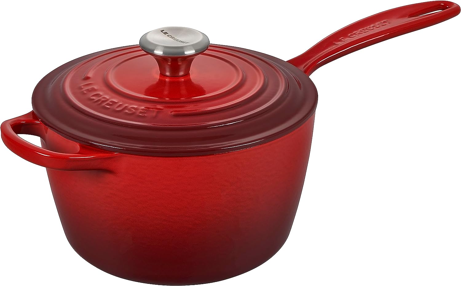Le Creuset Enameled Cast Iron Signature Saucepan, 2.25 qt., Cerise