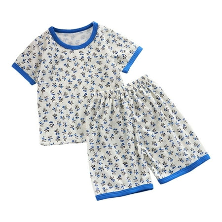 

Toddler Kids Girls Boys Sleepwear Short Sleeve Shirt and Shorts Soft Summer Pajamas Set 2pcs Baby Clothes Boy New Born Set for Baby Boy Knitted Baby Clothes for Boys Jogging Pants Set Baby Registry