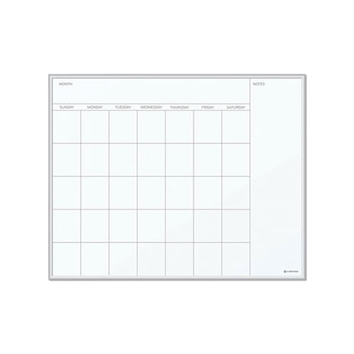 Magnetic Dry Erase Undated One Month Calendar Board 20 x 16, White