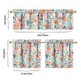 thumbnail image 6 of Kitchen Curtains 24 Inch Short - 3 Panel Set, Vintage Floral Butterfly Bee Botanical Print, Rod Pocket Window Curtain for Farmhouse, Modern Rustic, Spring Summer Decor, Easy Wash, 6 of 6