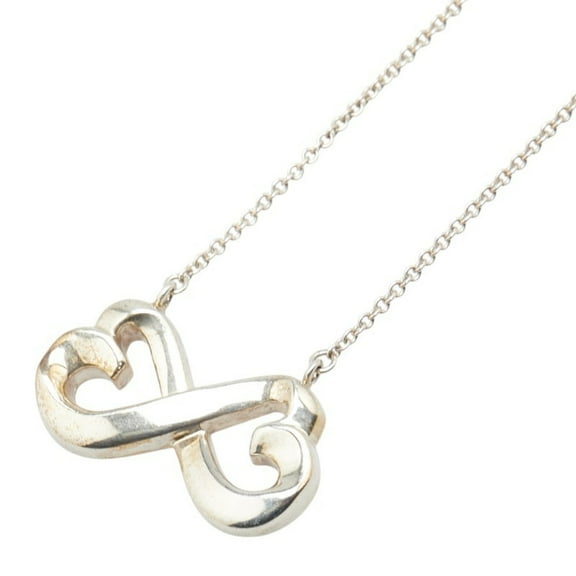 Pre-Owned Tiffany & Co. Double Loving Heart Necklace in 925 Sterling Silver for Women. (Good)