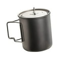 thumbnail image 1 of Almencla Titanium Pot Backpacking Bottle Drinking Pot Portable Camping Tea Coffee Mug for 420ML, 1 of 8