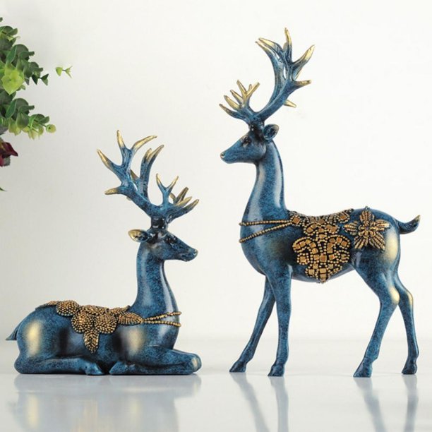 FYCONE Statues for Home Decor Figurines Sculptures Modern Large Deer ...