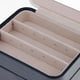 thumbnail image 3 of Caja de cuero de doble capa para guardar pendientes, joyas y viajes, color oscuro Azul oscuro, 3 of 9