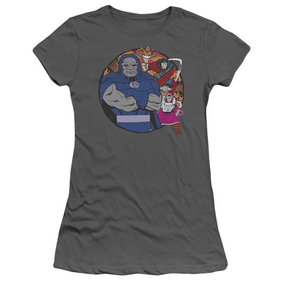 Dc - Apokolips Represent - Juniors Teen Girls Cap Sleeve Shirt - Medium