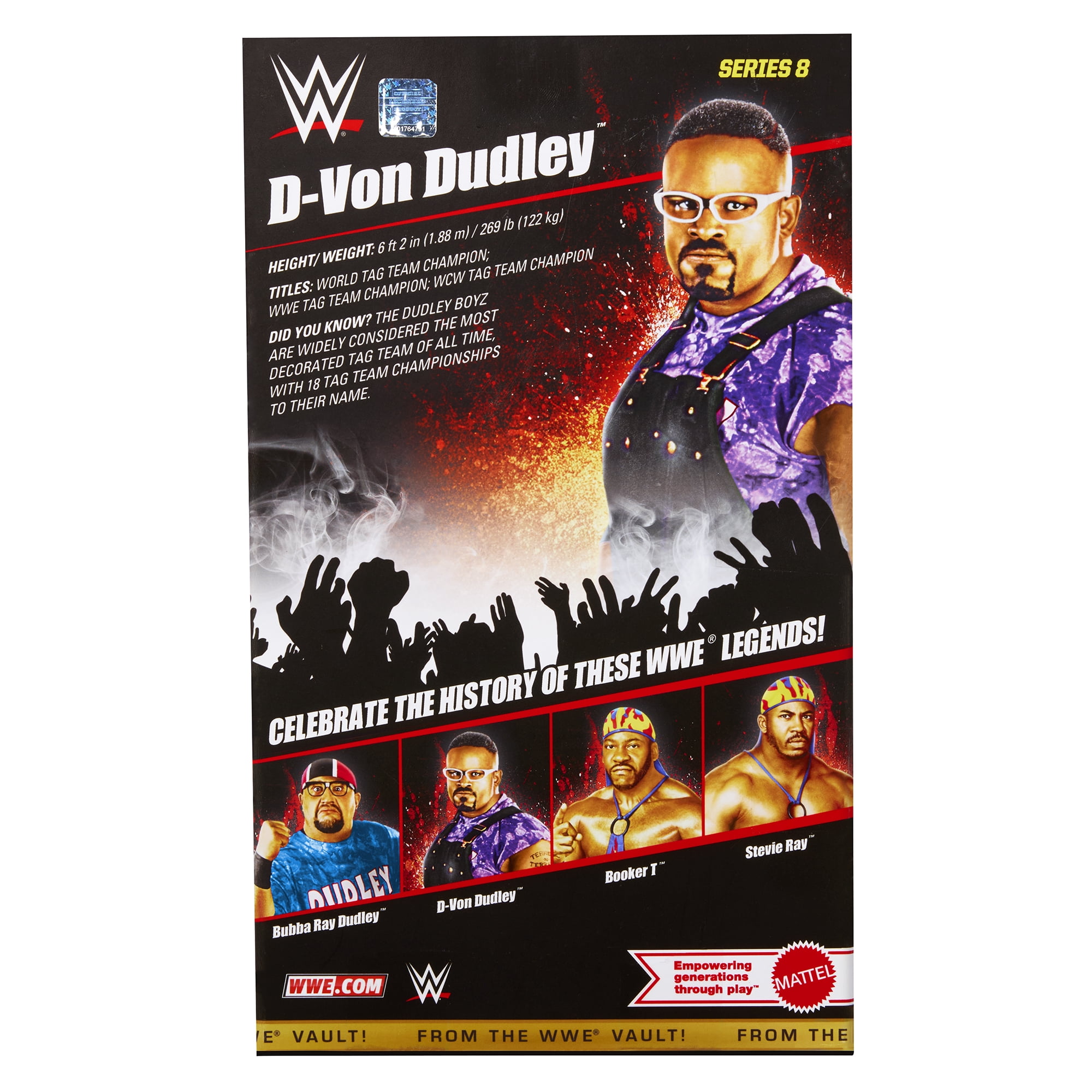 (ECW) D-Von Dudley - WWE From the Vault Ringside Exclusive Series 8 Mattel WWE Toy Wrestling Action Figure