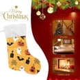 thumbnail image 3 of SKYSONIC Christmas Stocking Set of 2, Halloween Ghost Pumpkin Xmas Stockings and Plush Fur Cuff Stockings Fireplace Decorations for Family Holiday Xmas Party Decorations, 3 of 7