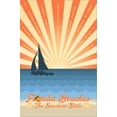 thumbnail image 2 of Art.com Florida - Beach Scene with Rays and Sailboat Stretched Canvas Print Wall Art by Lantern Press, 12" x 18", 2 of 4