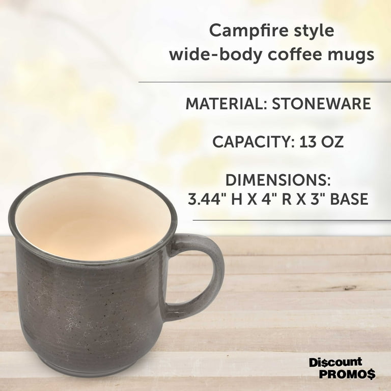Marble Campfire Coffee Mugs 13 oz. Set of 10, Bulk Pack - Ceramic, Perfect  for Coffee, Tea, Espresso, Hot Cocoa, Other Beverages - Grey 