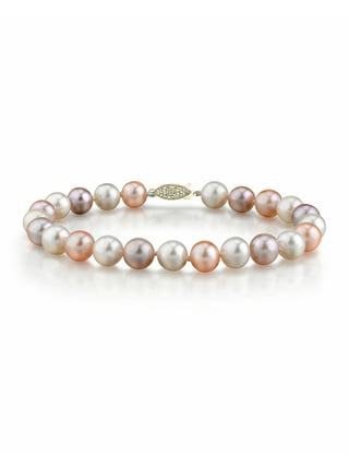 7.0-7.5mm Peach Freshwater Pearl Necklace - AAA Quality